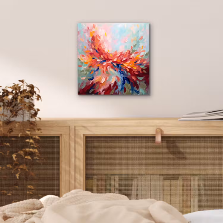 Bloemen - Abstract - Kunst - Modern aluminium wit klein -sfeer3