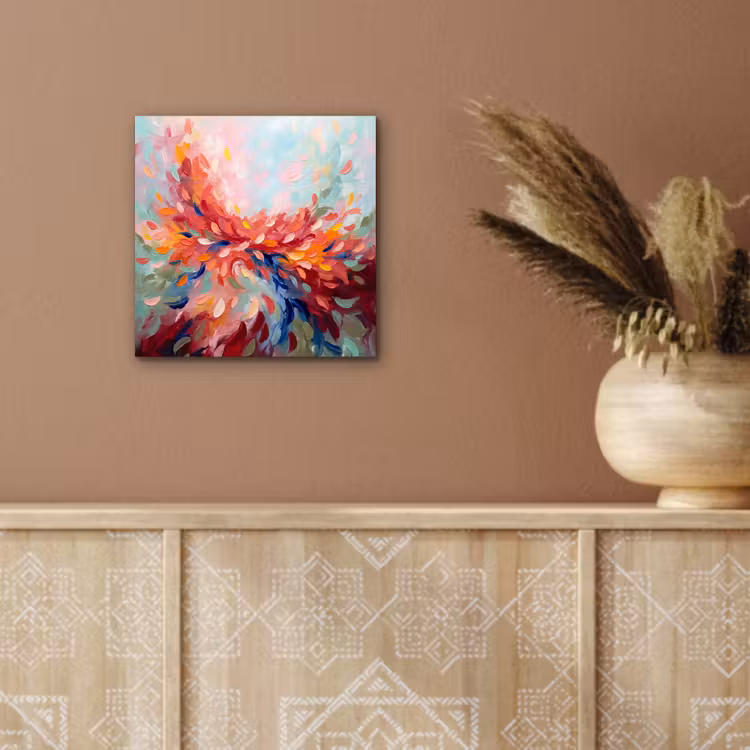 Bloemen - Abstract - Kunst - Modern aluminium wit klein -sfeer4