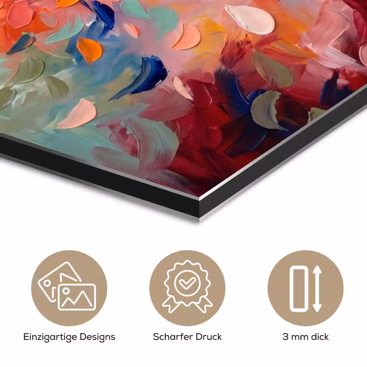 Bloemen - Abstract - Kunst - Modern aluminium wit klein -closeup_DE