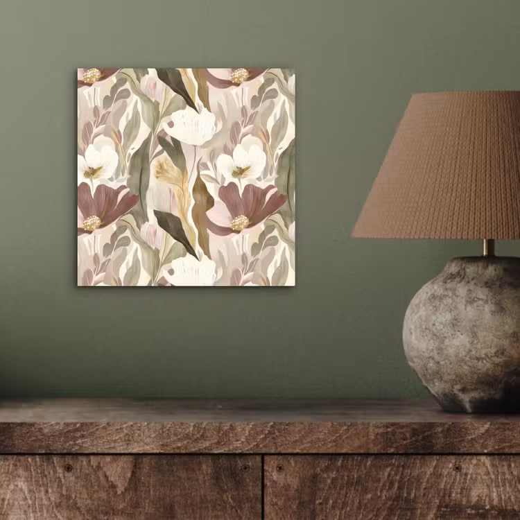 Bloemen - Aquarel - Kleurrijk aluminium wit klein 46 -sfeer2