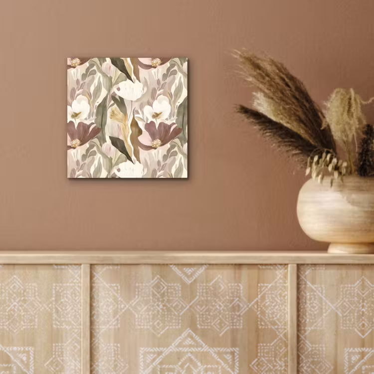 Bloemen - Aquarel - Kleurrijk aluminium wit klein 46 -sfeer4