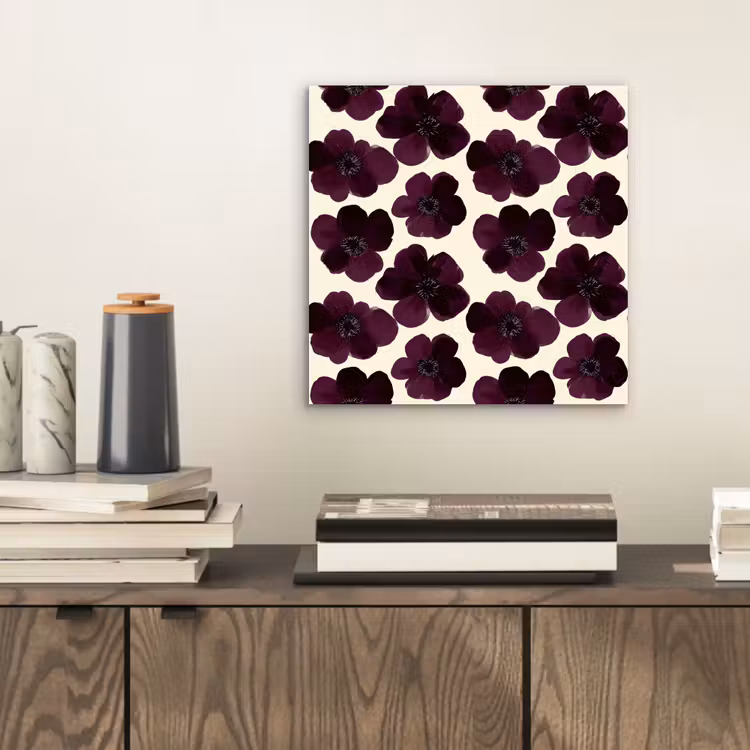 Bloemen - Aquarel - Paars aluminium wit klein 46 -sfeer1