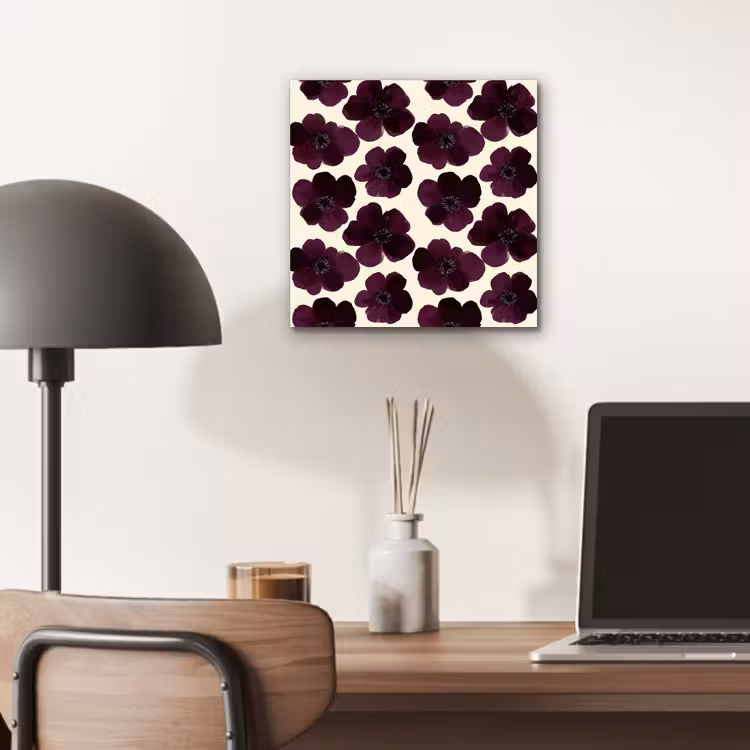 Bloemen - Aquarel - Paars aluminium wit klein 46 -sfeer5