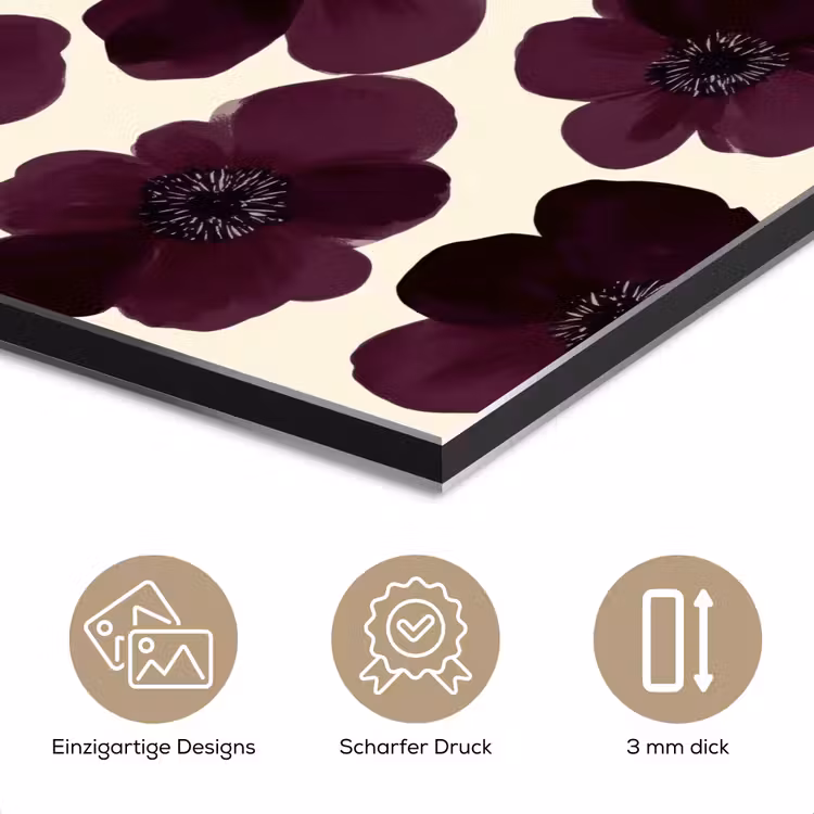 Bloemen - Aquarel - Paars aluminium wit klein 46 -closeup_DE