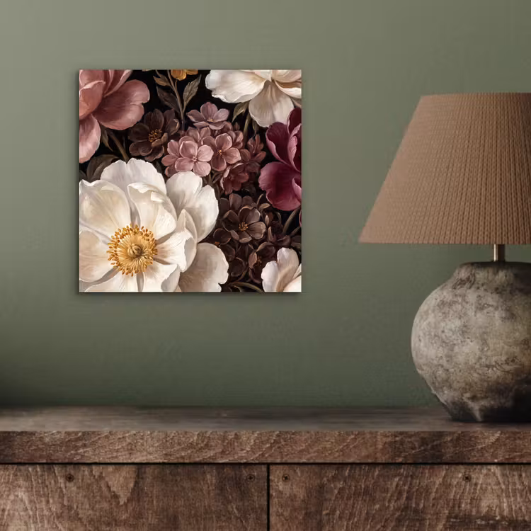 Bloemen - Boeket - Klassiek - Donker - Rood aluminium wit klein -sfeer2