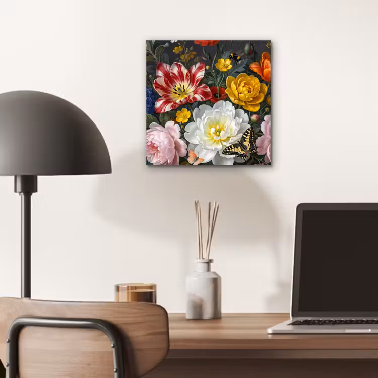 Bloemen - Boeket - Klassiek - Kleurrijk - Natuur aluminium wit klein -sfeer5