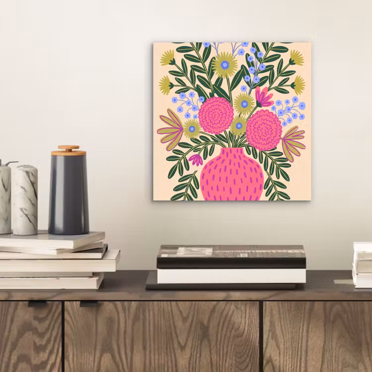 Bloemen - Boeket - Natuur - Abstract - Roze aluminium wit klein -sfeer1