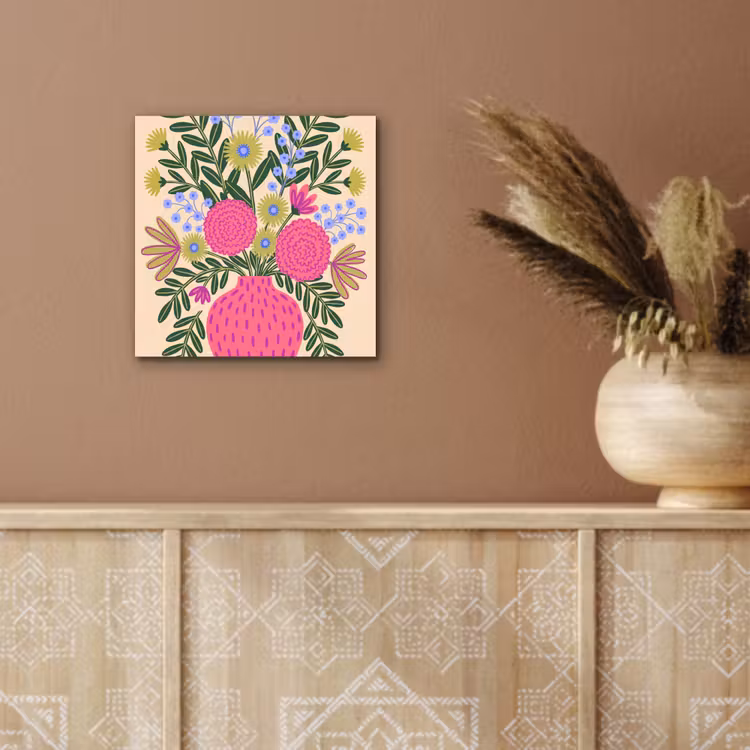 Bloemen - Boeket - Natuur - Abstract - Roze aluminium wit klein -sfeer4