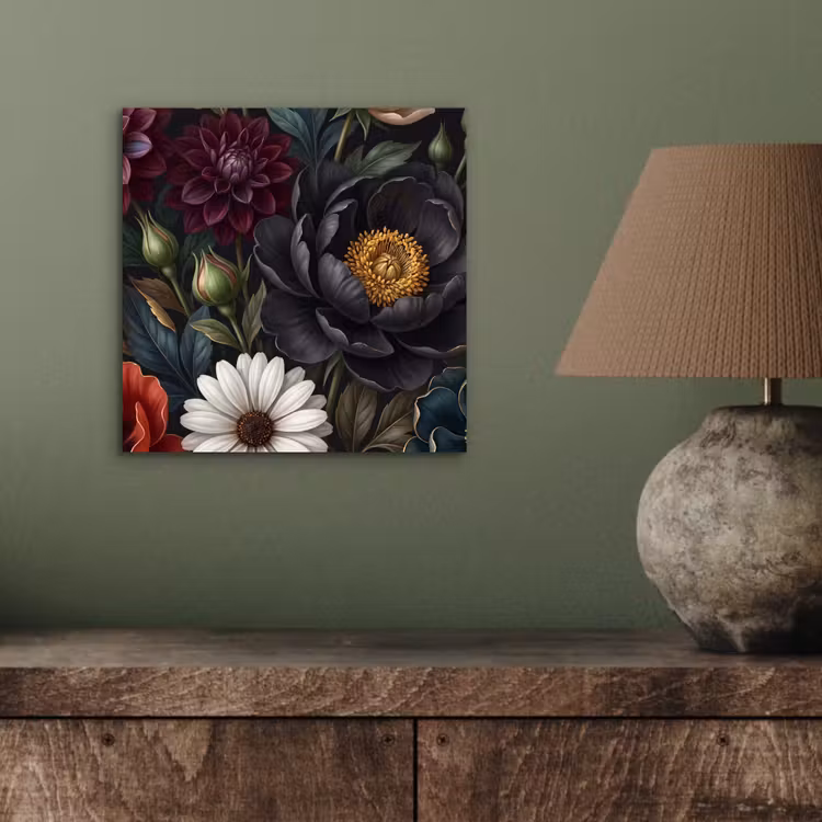 Bloemen - Boeket - Natuur - Klassiek - Weelderig aluminium wit klein -sfeer2
