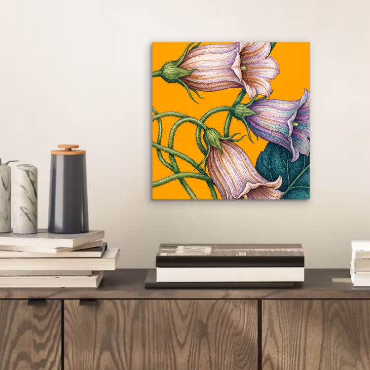 Alu-Dibond-Bild - Blumen – Botanik – Gelb - Bloemen - Botanisch - Geel aluminium wit klein