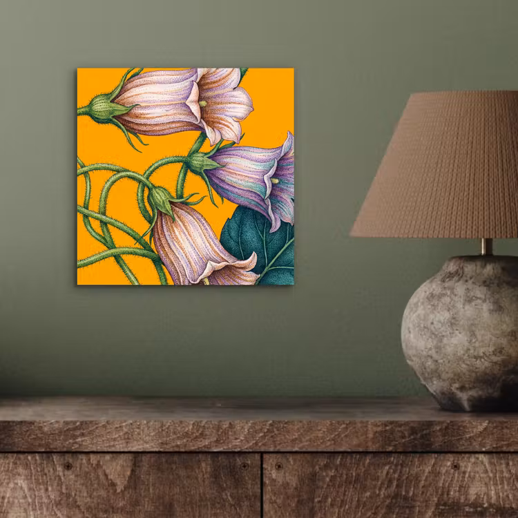 Alu-Dibond-Bild - Blumen – Botanik – Gelb - Bloemen - Botanisch - Geel aluminium wit klein