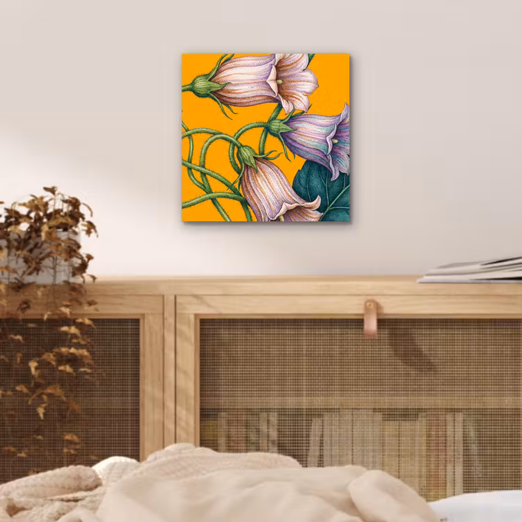 Alu-Dibond-Bild - Blumen – Botanik – Gelb - Bloemen - Botanisch - Geel aluminium wit klein
