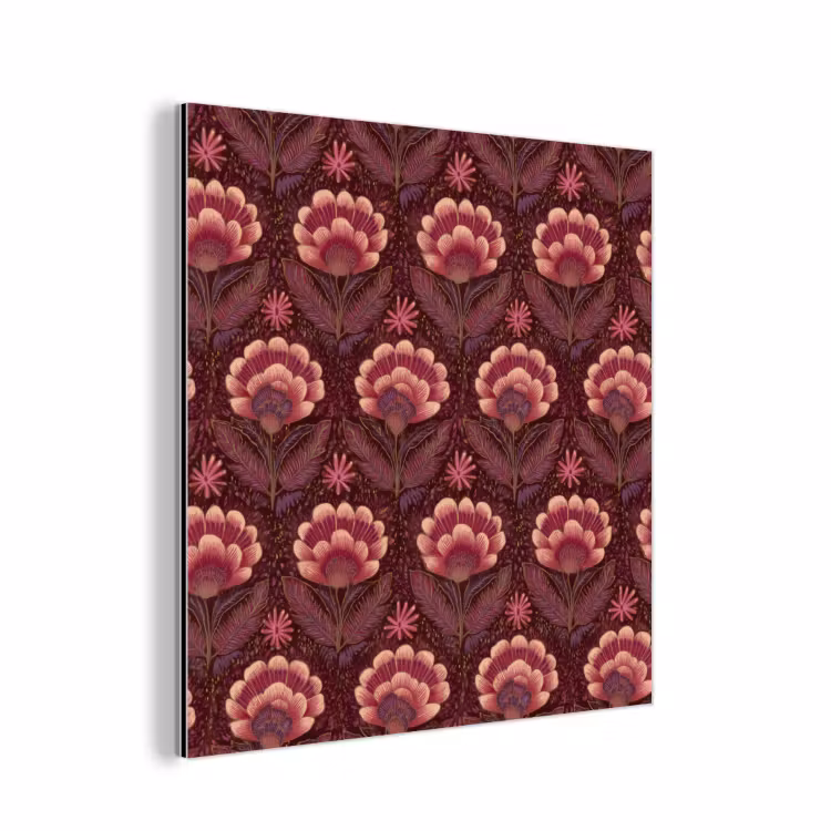 Bloemen - Waaier - Paars aluminium wit klein 46 -3d