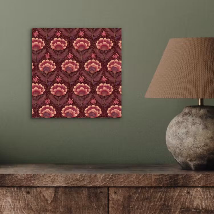 Bloemen - Waaier - Paars aluminium wit klein 46 -sfeer2