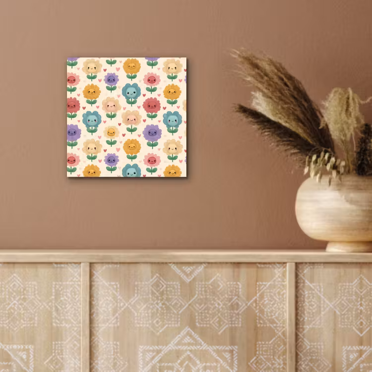 Bloemen - Hartjes - Kleurrijk aluminium wit klein 46 -sfeer4