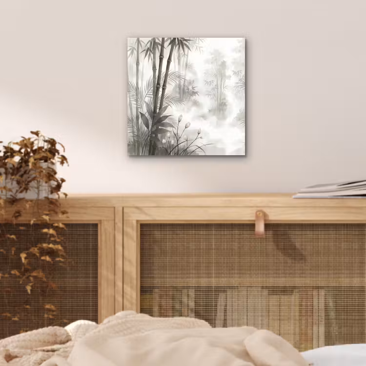 Bloemen - Knop - Tuin - Illustratie - Wit aluminium wit klein -sfeer3