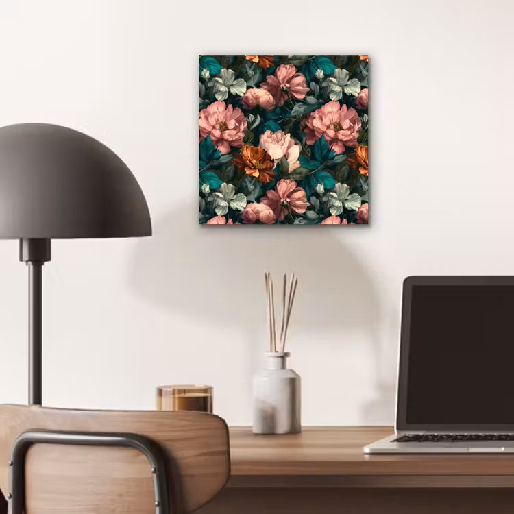 Bloemen - Schilderachtig - Patroon - Roze aluminium wit klein 46 -sfeer5