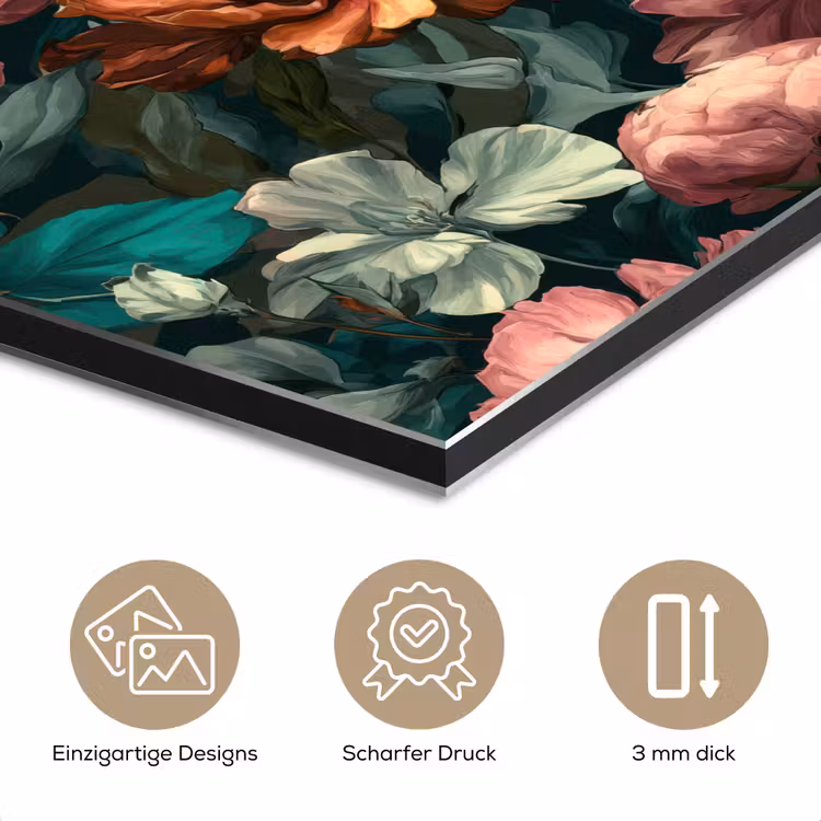 Bloemen - Schilderachtig - Patroon - Roze aluminium wit klein 46 -closeup_DE
