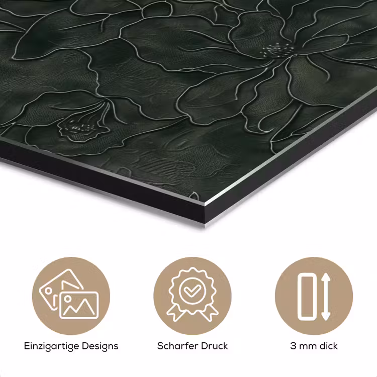 Bloemen - Lijnen - Groen aluminium wit klein 46 -closeup_DE