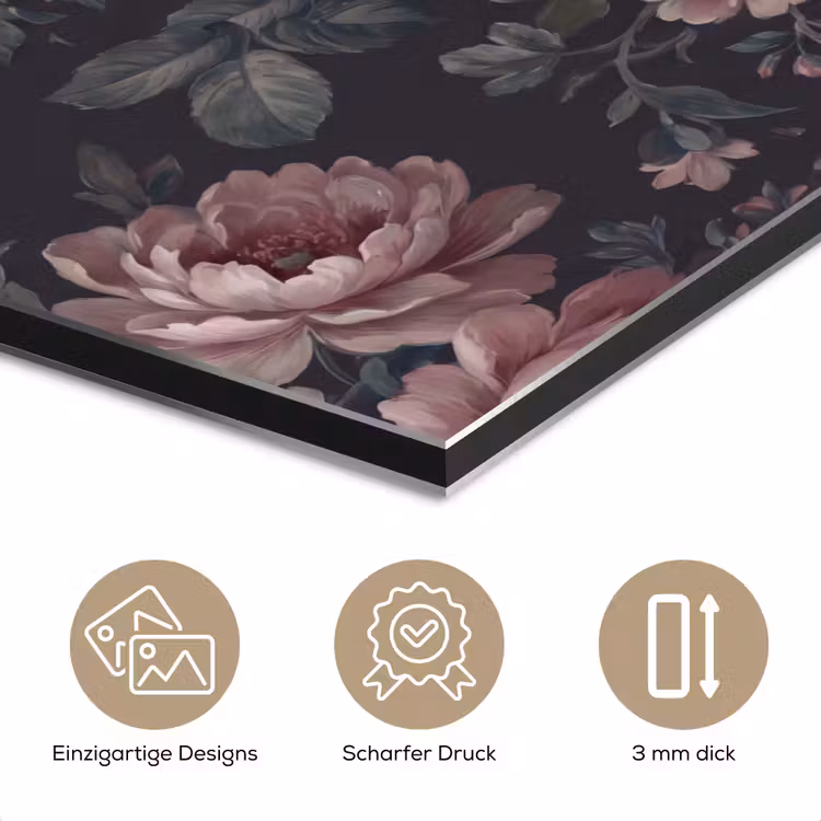 Bloemen - Patroon - Sierlijk - Roze - Donker aluminium wit klein -closeup_DE