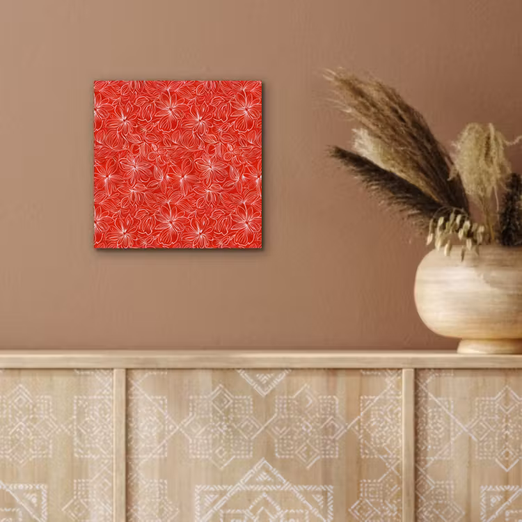 Bloemen - Patroon - Rood aluminium wit klein 46 -sfeer4