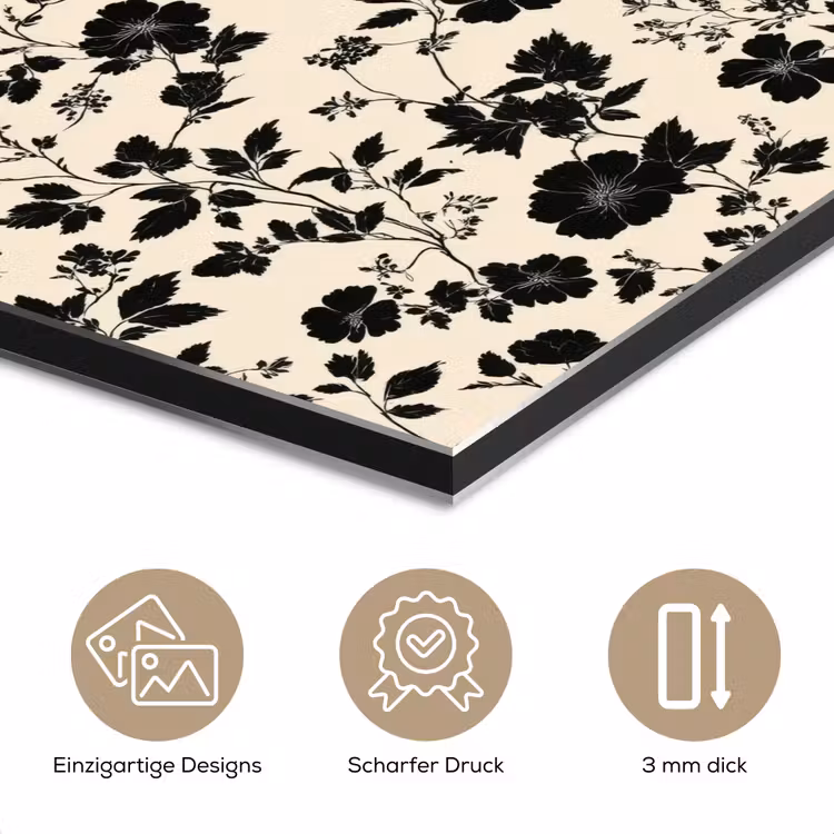 Bloemen - Dessin - Zwart aluminium wit klein 46 -closeup_DE