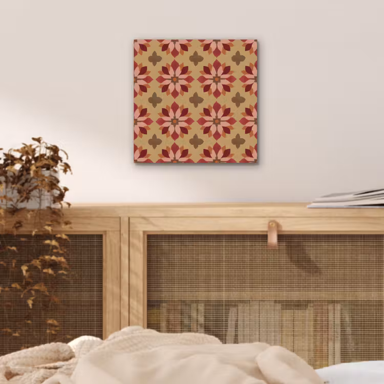 Bloemen - Retro - Groen aluminium wit klein 46 -sfeer3