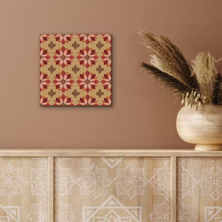 Bloemen - Retro - Groen aluminium wit klein 46 -sfeer4