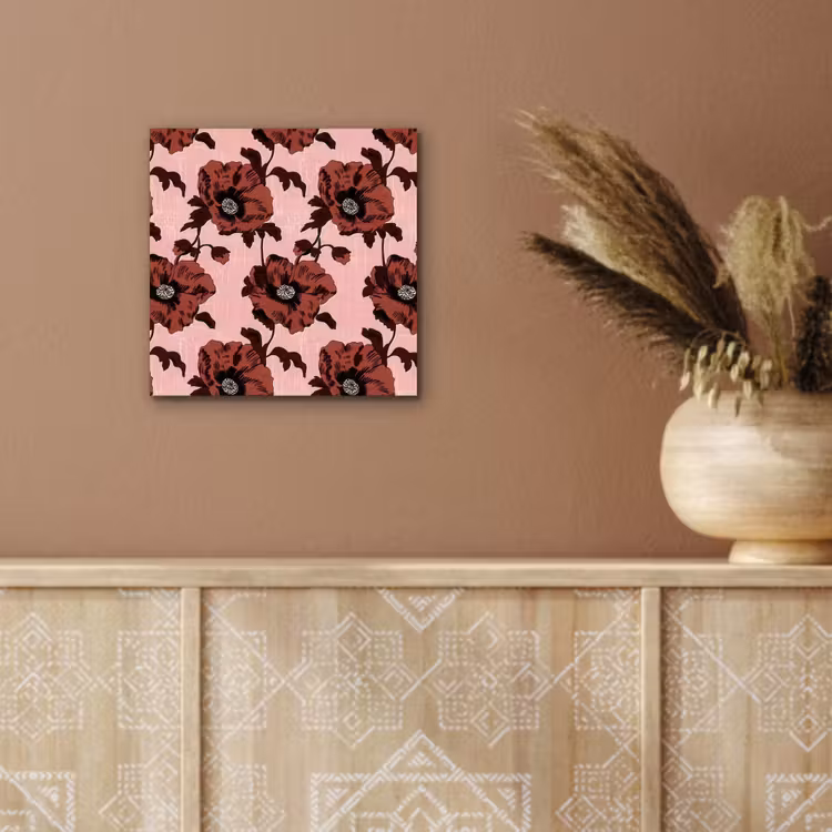 Bloemen - Retro - Rood aluminium wit klein 46 -sfeer4