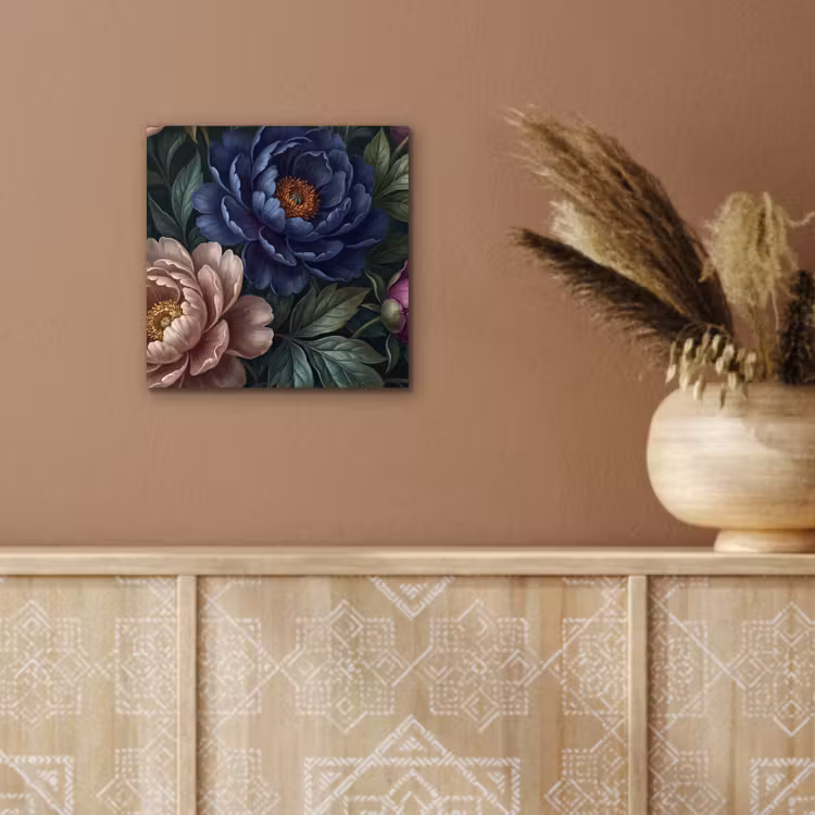 Bloemen - Vlinder - Natuur - Modern - Paars aluminium wit klein -sfeer4