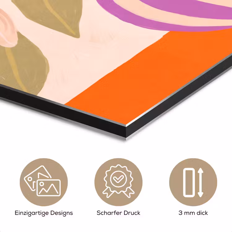 Bloemen - Vaas - Abstract - Paars - Oranje aluminium wit klein -closeup_DE