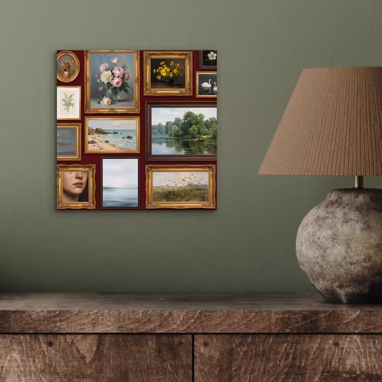 Bloemen - Vaas - Klassiek - Kunst - Rood aluminium wit klein -sfeer2
