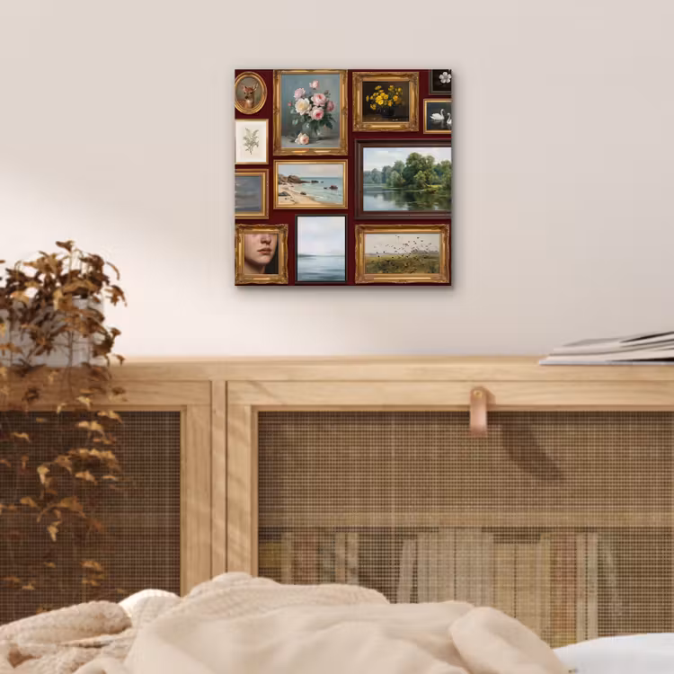 Bloemen - Vaas - Klassiek - Kunst - Rood aluminium wit klein -sfeer3