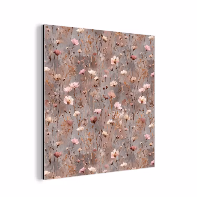 Bloemen - Wild - Pastel aluminium wit klein 46 -3d