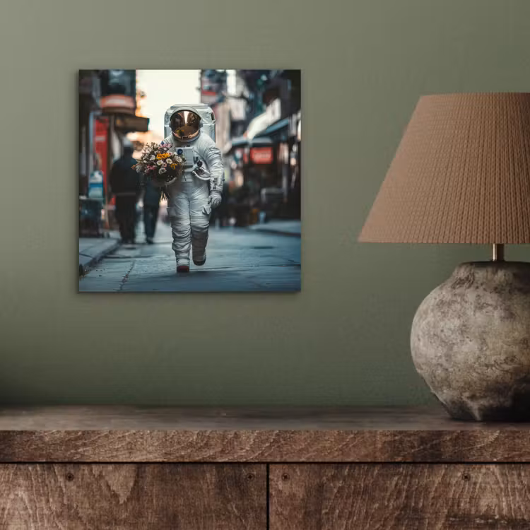 Boeket - Bloemen - Kleurrijk - Astronaut aluminium wit klein -sfeer2