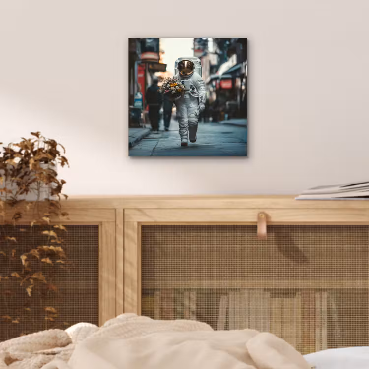 Boeket - Bloemen - Kleurrijk - Astronaut aluminium wit klein -sfeer3