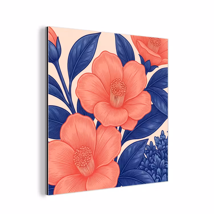Alu-Dibond-Bild - Blüten – Blätter – Botanik - Bloemen - Bladeren - Botanisch aluminium wit klein