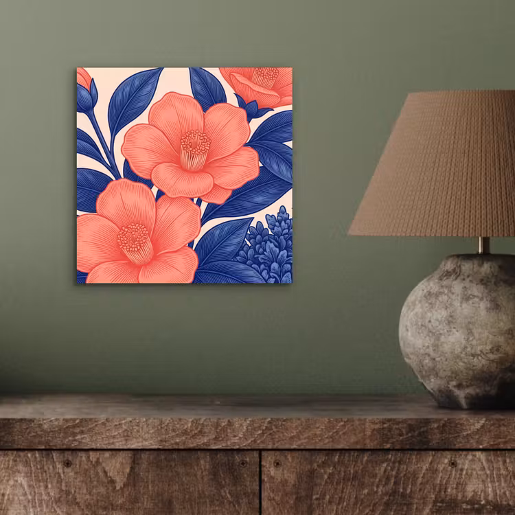 Alu-Dibond-Bild - Blüten – Blätter – Botanik - Bloemen - Bladeren - Botanisch aluminium wit klein