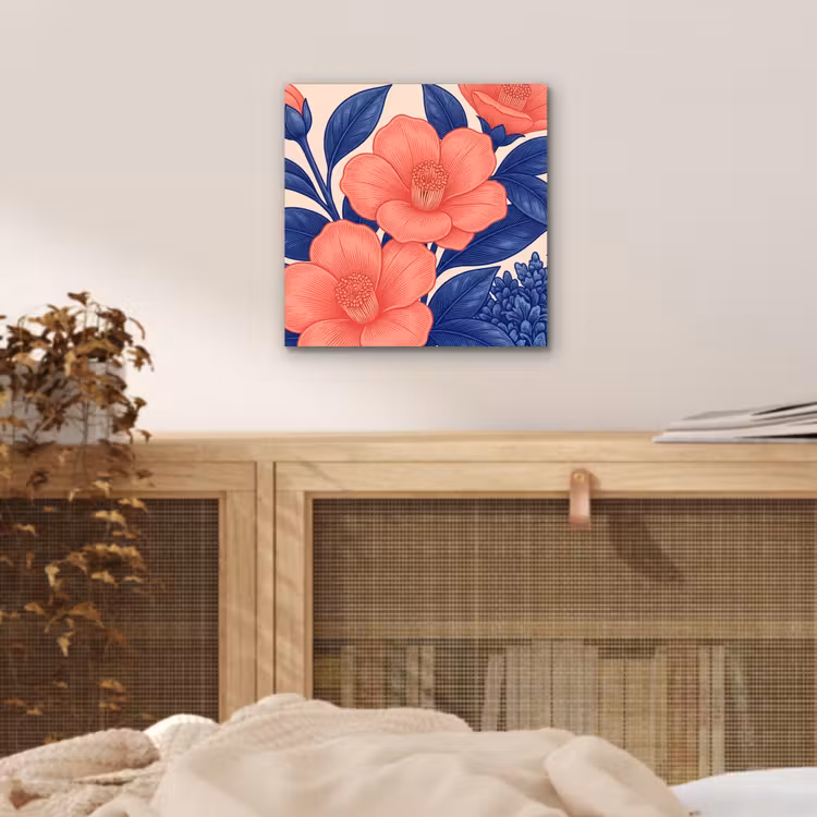 Alu-Dibond-Bild - Blüten – Blätter – Botanik - Bloemen - Bladeren - Botanisch aluminium wit klein