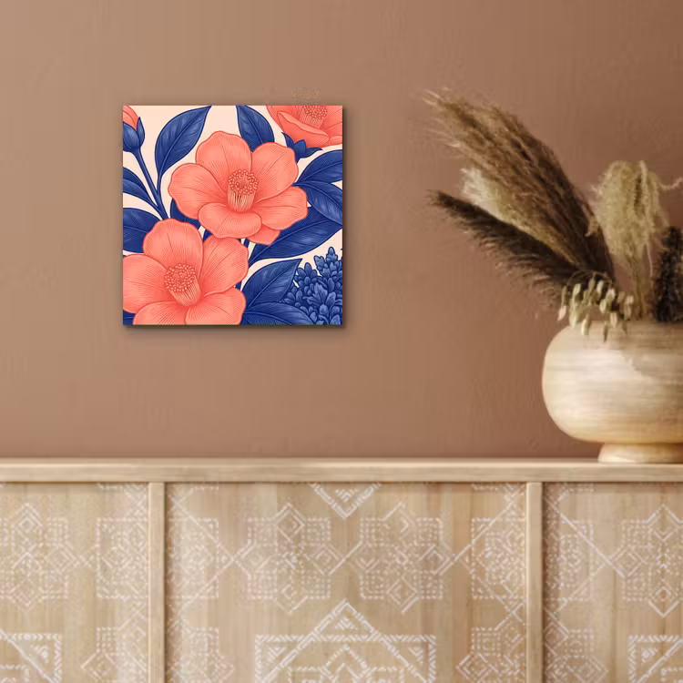 Alu-Dibond-Bild - Blüten – Blätter – Botanik - Bloemen - Bladeren - Botanisch aluminium wit klein
