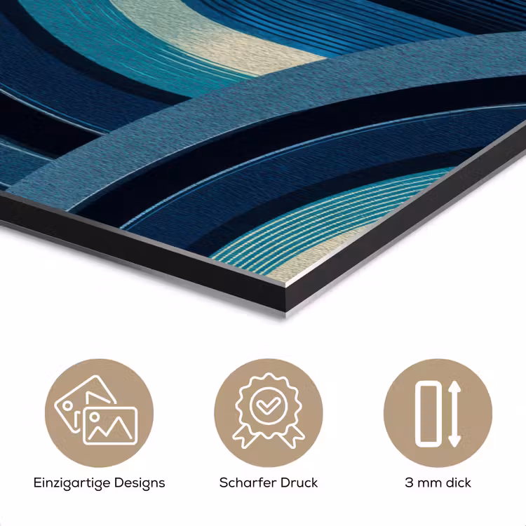 Bogen - Geometrisch - Patroon - Blauw - Retro aluminium wit klein 46 -closeup_DE