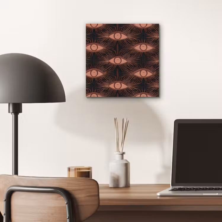 Boheems - Oog - Bruin aluminium wit klein 46 -sfeer5