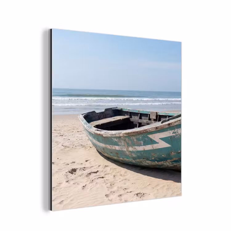 Boot - Zandstrand - Zee aluminium wit klein -3d