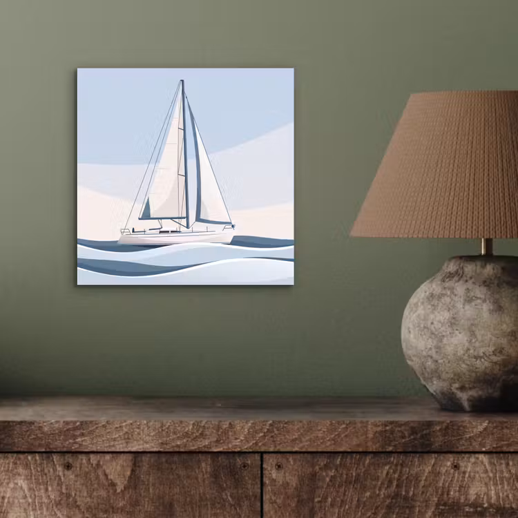 Boot - Zeil - Zee - Modern - Beige aluminium wit klein -sfeer2