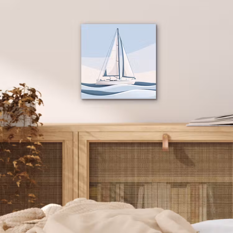 Boot - Zeil - Zee - Modern - Beige aluminium wit klein -sfeer3