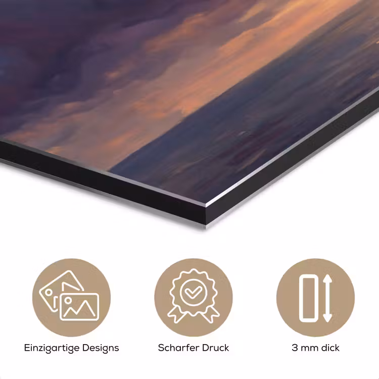Boot - Zonsondergang - Zee - Natuur - Goud aluminium wit klein -closeup_DE
