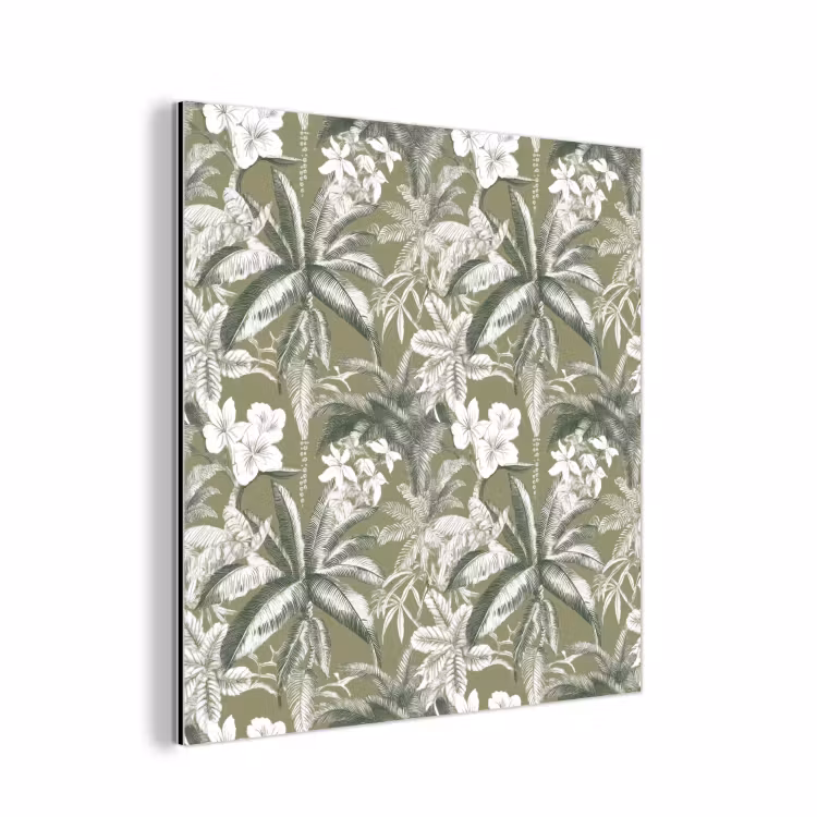 Botanisch - Bloemen - Groen aluminium wit klein 46 -3d