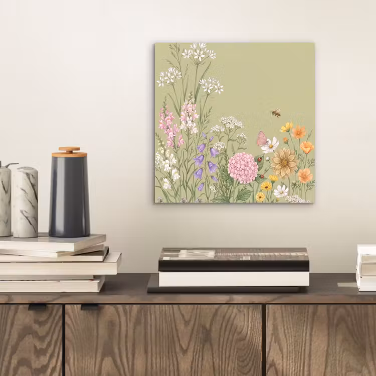 Botanisch - Bloemen - Kleurrijk aluminium wit klein -sfeer1