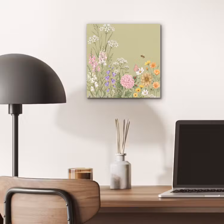 Botanisch - Bloemen - Kleurrijk aluminium wit klein -sfeer5