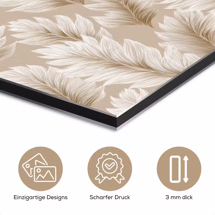 Botanisch - Patroon - Beige aluminium wit klein 46 -closeup_DE